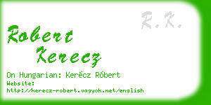 robert kerecz business card