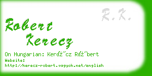 robert kerecz business card